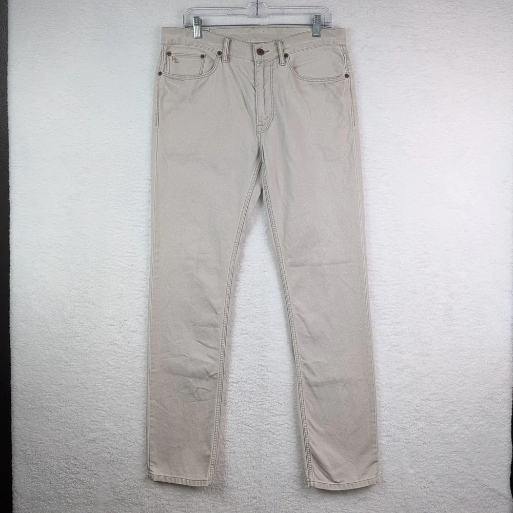 Polo Ralph‎ Lauren Khaki Pants Men's 32x32 Varick Slim Straight Jeans Corduroy
